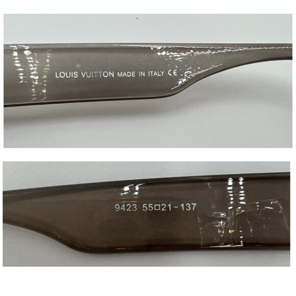 NWT-Louis Vuitton Monogram Flower Rectangle Sunglasses - Grey Transparent - Picture 9 of 9